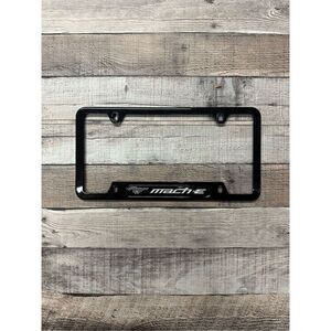Ford Mustang Mach-E Black Insert Black Stainless Steel License Plate Frame